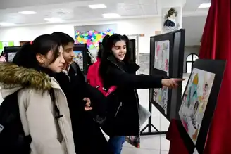 Batman'da Filistin İçin Öğrenci Sanat Sergisi