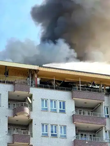 Batman'da 10 Katlı Bınada Yangın!