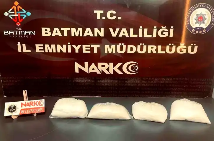 Batman'da 4 Kilo Metamfetamin Operasyonu: 2 Tutuklama